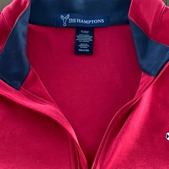 The Hamptons Men's 1/4 Zip Pullover Long Sleeve Polo Shirt Size 2XL - Picture 4 of 5